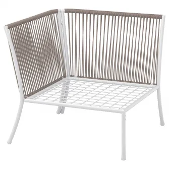 IKEA SEGERÖN Sectiune colt exterior, alb/bej