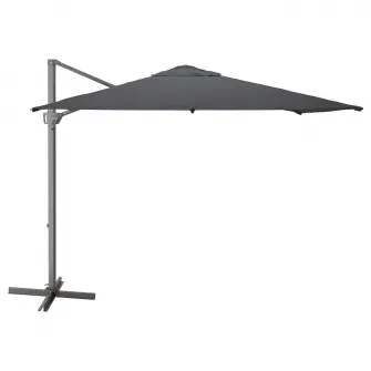 IKEA SEGLARÖ Umbrela de soare, antracit/inclinat, 330x240 cm