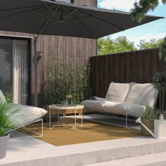 IKEA SEGLARÖ Umbrela de soare, antracit/inclinat, 330x240 cm