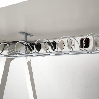IKEA SIGNUM Organizator cabluri orizontal, argintiu, 70 cm