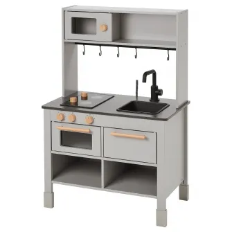 IKEA SILLTRUT Bucatarie pentru copii, gri, 68x40x100 cm