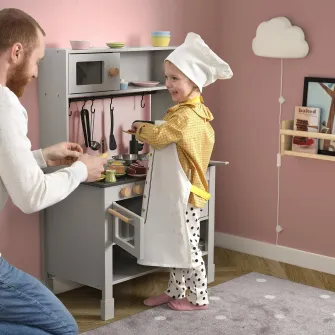 IKEA SILLTRUT Bucatarie pentru copii, gri, 68x40x100 cm
