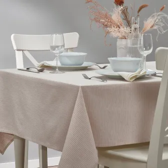IKEA SILVERARV Fata de masa, bej, 145x240 cm