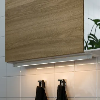 IKEA SILVERGLANS Bagheta luminoasa LED baie, intensitate reglabila alb, 60 cm