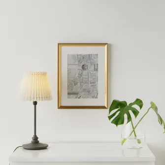 IKEA SILVERHÖJDEN Rama, auriu, 30x40 cm