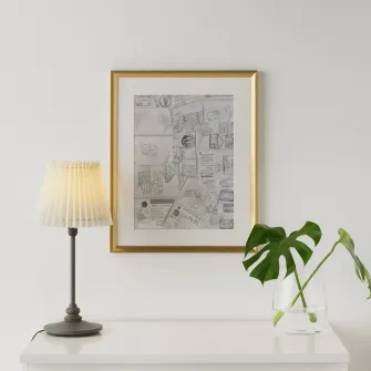 IKEA SILVERHÖJDEN Rama, auriu, 40x50 cm