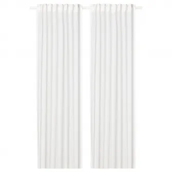 IKEA SILVERLÖNN Perdele transparente, 2buc, alb/rjns, 145x300 cm