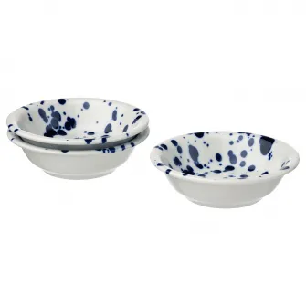 IKEA SILVERSIDA Bol, cu model/albastru, 11 cm