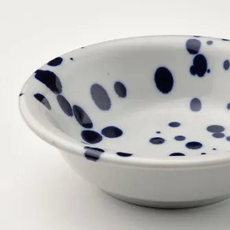 IKEA SILVERSIDA Bol, cu model/albastru, 11 cm