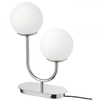 IKEA SIMRISHAMN Veioza, cromat/opalin sticla, 42 cm