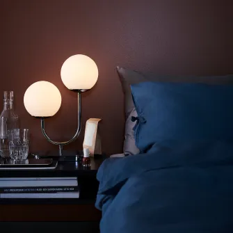 IKEA SIMRISHAMN Veioza, cromat/opalin sticla, 42 cm