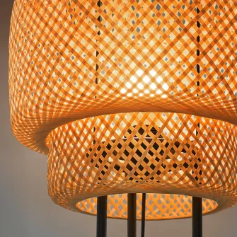 IKEA SINNERLIG Lampadar, bambus/lucrat manual
