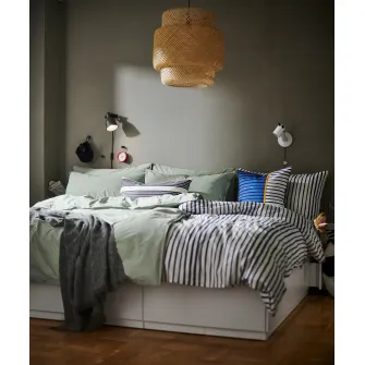 IKEA SINNERLIG Lustra, bambus/lucrat manual, 50 cm