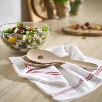 IKEA SKALLKNEKT Tacamuri salata, set 2 piese, lemn masiv mesteacan