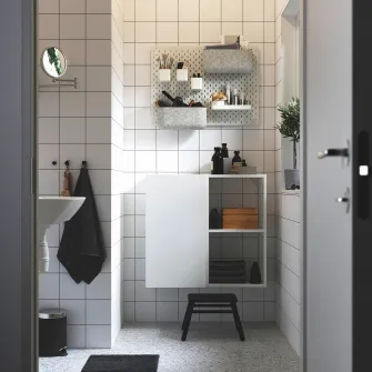 IKEA SKÅDIS Cos depozitare, gri