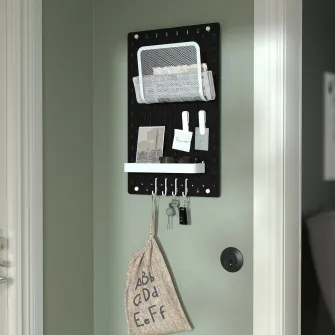 IKEA SKÅDIS Panou perforat, negru, 36x56 cm