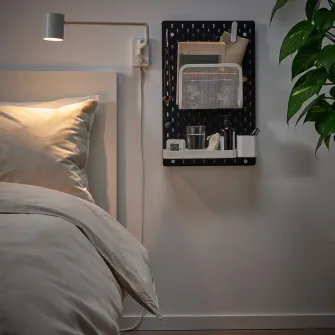 IKEA SKÅDIS Panou perforat, negru, 36x56 cm