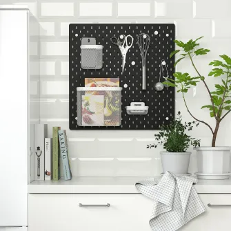 IKEA SKÅDIS Panou perforat, negru, 56x56 cm