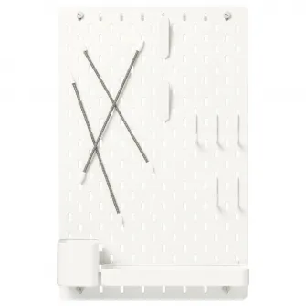 IKEA SKÅDIS Panou perforat/suport, alb, 36x56 cm