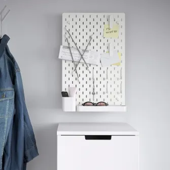 IKEA SKÅDIS Panou perforat/suport, alb, 36x56 cm
