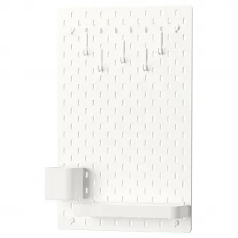 IKEA SKÅDIS Panou perforat/suport, alb, 36x56 cm
