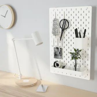 IKEA SKÅDIS Panou perforat/suport, alb, 36x56 cm