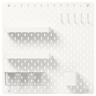 IKEA SKÅDIS Panou perforat/suport, alb, 56x56 cm