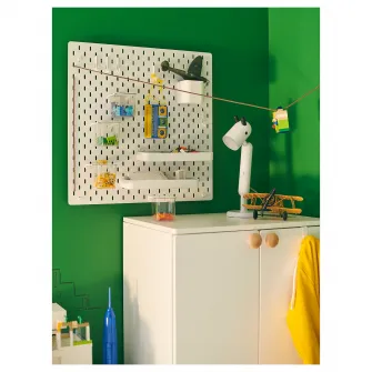 IKEA SKÅDIS Panou perforat/suport, alb, 56x56 cm