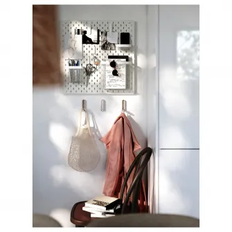 IKEA SKÅDIS Panou perforat/suport, alb, 56x56 cm