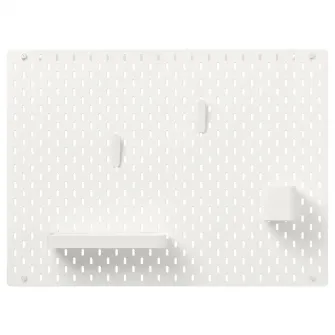 IKEA SKÅDIS Panou perforat/suport, alb, 76x56 cm