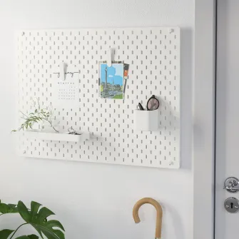 IKEA SKÅDIS Panou perforat/suport, alb, 76x56 cm