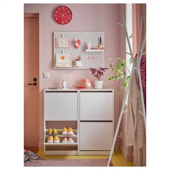 IKEA SKÅDIS Panou perforat/suport, alb, 76x56 cm