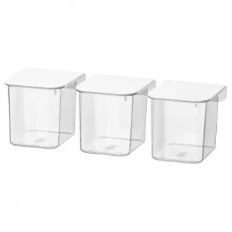 IKEA SKÅDIS Recipient cu capac, alb