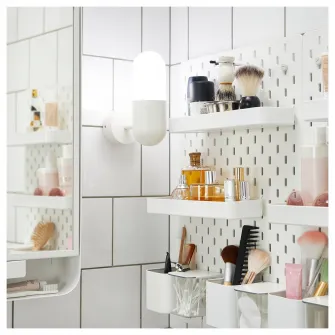 IKEA SKÅDIS Recipient cu capac, alb