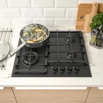 IKEA SKÅLAN Plita pe gaz, IKEA 300 negru, 59 cm