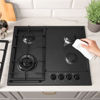 IKEA SKÅLAN Plita pe gaz, IKEA 300 negru, 59 cm