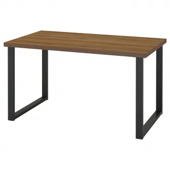 IKEA SKÅLSTA Masa, aspect nuc/forma de U negru-gri, 140x80 cm
