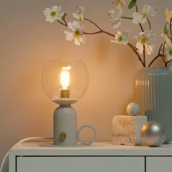 IKEA ÅSKMULLER Veioza, intensitate reglabila gri, 24 cm
