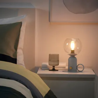 IKEA ÅSKMULLER Veioza, intensitate reglabila gri, 24 cm