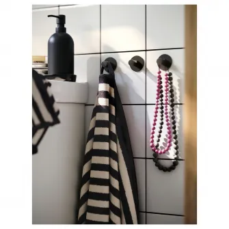 IKEA SKOGHALL Carlig autoadeziv, negru