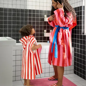 IKEA SKOGSSALLAT Halat baie, rosu-roz/dungat, L/XL