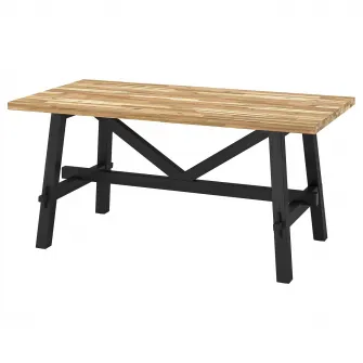 IKEA SKOGSTA Masa, acacia/negru, 160x81x74 cm