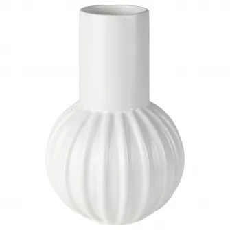 IKEA SKOGSTUNDRA Vaza, alb, 27 cm