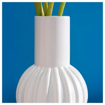 IKEA SKOGSTUNDRA Vaza, alb, 27 cm