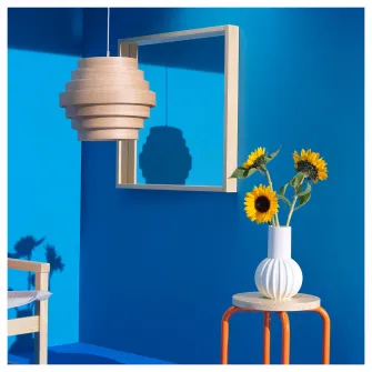 IKEA SKOGSTUNDRA Vaza, alb, 27 cm