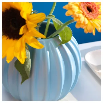IKEA SKOGSTUNDRA Vaza, bleu, 15 cm