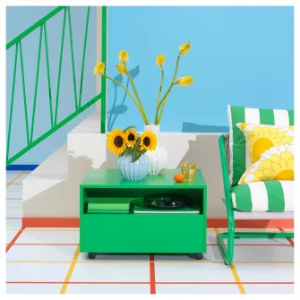 IKEA SKOGSTUNDRA Vaza, bleu, 15 cm
