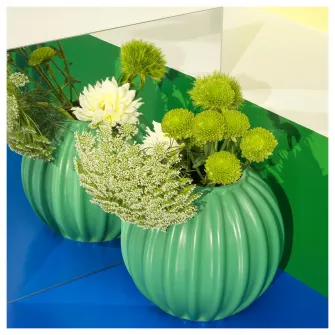 IKEA SKOGSTUNDRA Vaza, verde, 15 cm