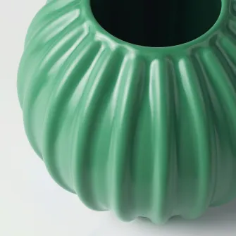 IKEA SKOGSTUNDRA Vaza, verde, 15 cm