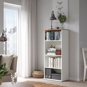IKEA SKRUVBY Biblioteca, alb, 60x140 cm
